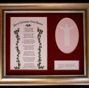 10 x 8 Remembrance Frame Double Matted in Green/Red